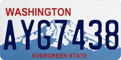 WA license plate AYG7438