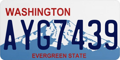 WA license plate AYG7439