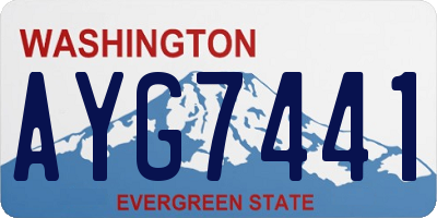 WA license plate AYG7441