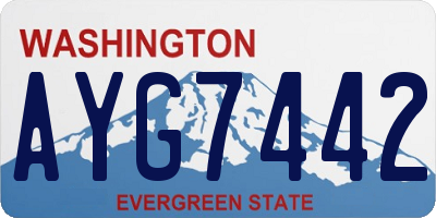 WA license plate AYG7442