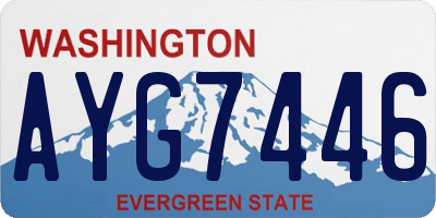WA license plate AYG7446