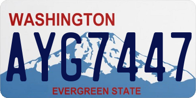 WA license plate AYG7447