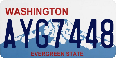 WA license plate AYG7448