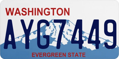 WA license plate AYG7449