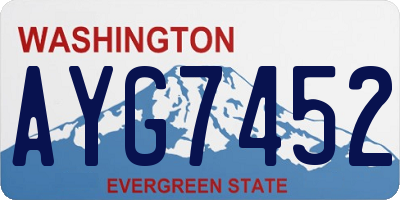 WA license plate AYG7452