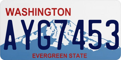 WA license plate AYG7453