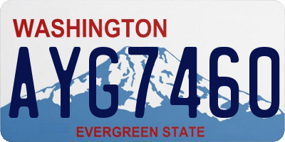 WA license plate AYG7460