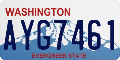 WA license plate AYG7461