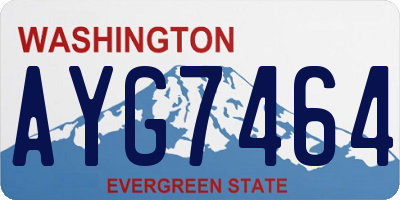 WA license plate AYG7464