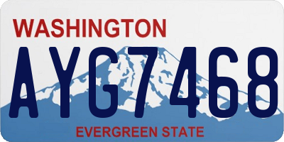 WA license plate AYG7468