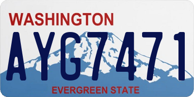 WA license plate AYG7471