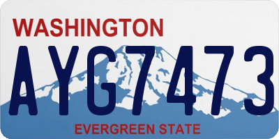 WA license plate AYG7473