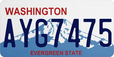 WA license plate AYG7475