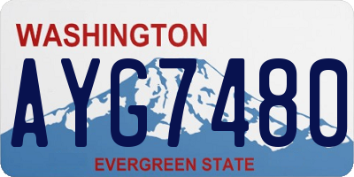 WA license plate AYG7480