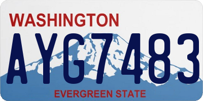 WA license plate AYG7483