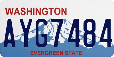 WA license plate AYG7484