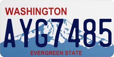 WA license plate AYG7485