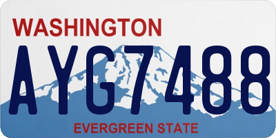 WA license plate AYG7488