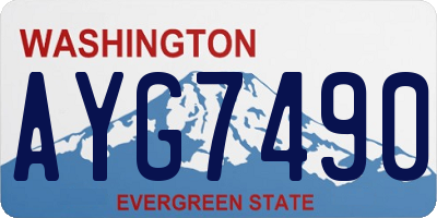 WA license plate AYG7490
