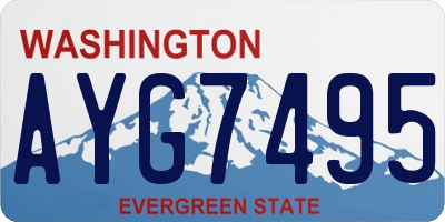 WA license plate AYG7495