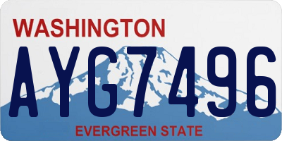 WA license plate AYG7496