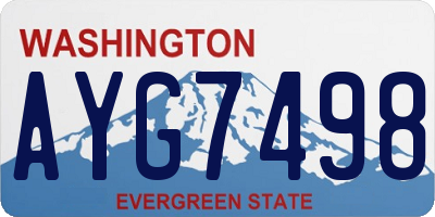 WA license plate AYG7498