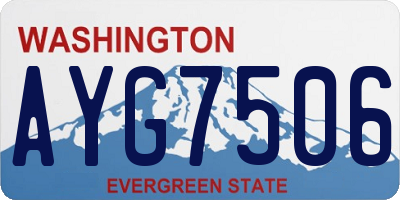 WA license plate AYG7506
