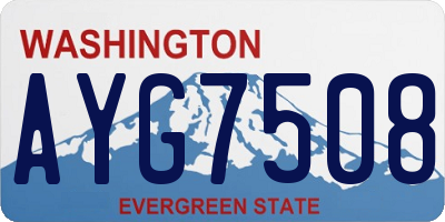 WA license plate AYG7508