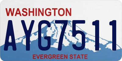 WA license plate AYG7511
