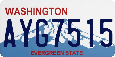 WA license plate AYG7515