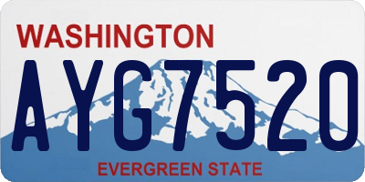 WA license plate AYG7520