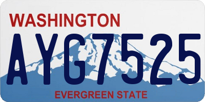 WA license plate AYG7525