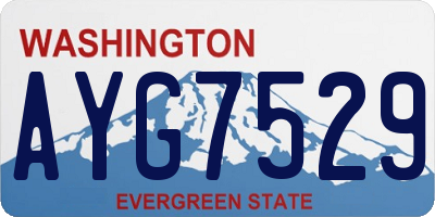 WA license plate AYG7529