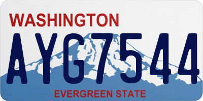 WA license plate AYG7544