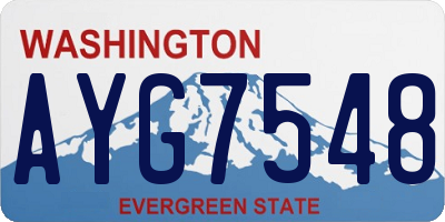 WA license plate AYG7548
