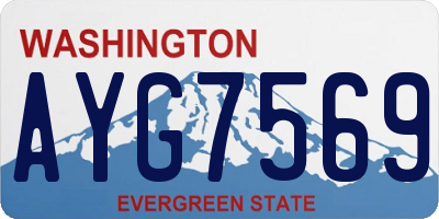 WA license plate AYG7569