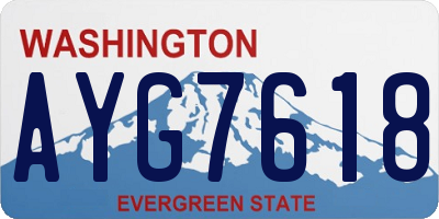 WA license plate AYG7618