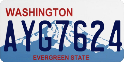 WA license plate AYG7624