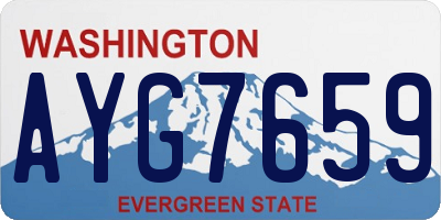 WA license plate AYG7659