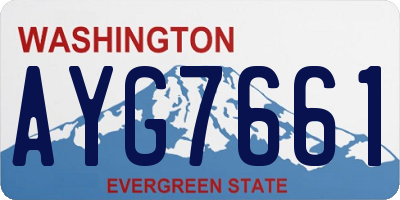 WA license plate AYG7661