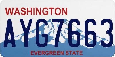 WA license plate AYG7663