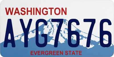 WA license plate AYG7676