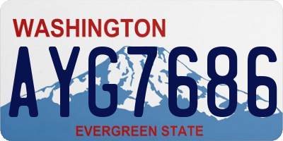 WA license plate AYG7686
