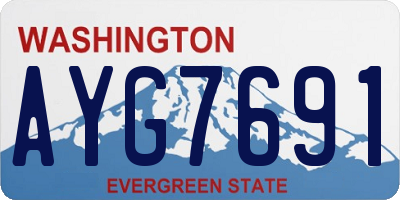 WA license plate AYG7691