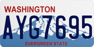 WA license plate AYG7695