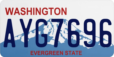 WA license plate AYG7696