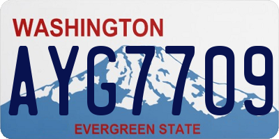 WA license plate AYG7709