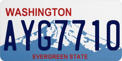 WA license plate AYG7710