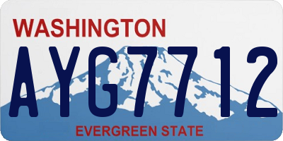 WA license plate AYG7712