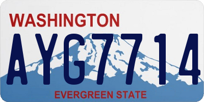 WA license plate AYG7714